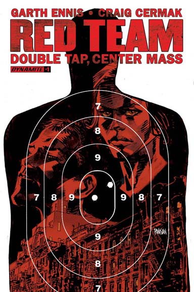 Red Team: Double Tap, Center Mass #1 cover by Dan Panosian