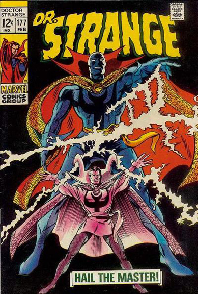 Doctor Strange goes superhero and gains a mask for a short time. Doctor Strange #177 cover by Gene Colan and Tom Palmer
