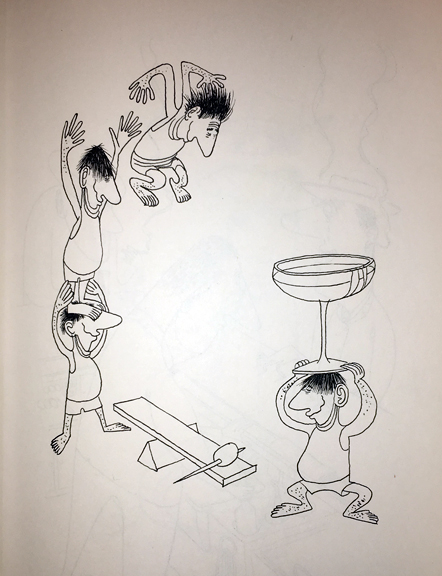 Typical cartoon idea by Virgil Partch (VIP) from his book Bottle Fatigue