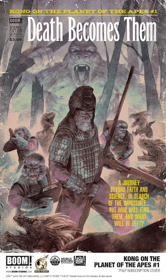 Kong on the Planet of the Apes #1 Subscription Cover by Hans Woody