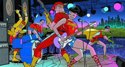 Darwyns's sideways cover for Teen Titans #5